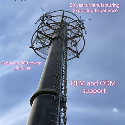 20 25 35 45 60M โมโนโปลี โทรคมนาคม Tower Hot Dip Galvanized 5G 4G ไมโครเวฟ Wifi Cell สัญญาณ แอนเทนน่า มาสต์