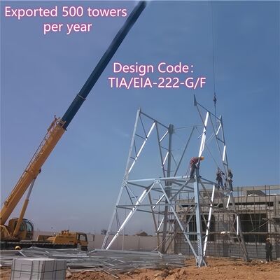 Hot Dip Galvanized 4 Leg Angular Steel Free Standing Gsm Cdma ดาวเทียม โทรคมนาคมหอคอย