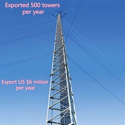 10 20 30 40 50 65m 3 ขา สายต่อกันสภาพอากาศ เหล็กเหล็กกระปุก 4G 5G ไมโครเวฟ Wifi โทรคมนาคม