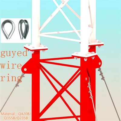 10 20 30 40 50 65m 3 ขา สายต่อกันสภาพอากาศ เหล็กเหล็กกระปุก 4G 5G ไมโครเวฟ Wifi โทรคมนาคม