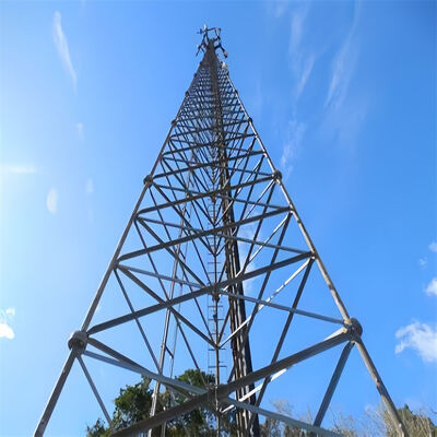 ภารกิจเบา 45 เมตร 3 ขา หลอดเซลล์ไมโครเวฟกลานไซน ISP Pylon Antenna 5g Pole 3 ขา Lattice Steel Tower