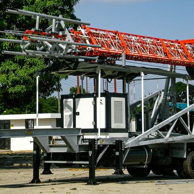 หัวหิน 15-30M สแตนเลส กระบะรถบรรทุกติดตั้งแอนเทนน์สื่อสาร 40M / S กันลม