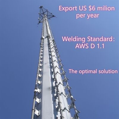 โมโนโปล์ ทาวเวอร์ โต๊ะโทรคมนาคมเหล็ก ออกแบบตามมาตรฐาน GB T 700 และ GB T 1591 รับประกันความสมบูรณ์แบบและโครงสร้างสําหรับโทรคมนาคม