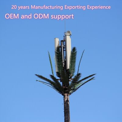 หอคอยโทรคมนาคมต้นปอปลาร์ยูเฟรติกาเทียมเคลือบสังกะสีแบบจุ่มร้อน ป้องกันทราย พรางตัว