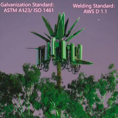 13 19 25M พื้นที่สวนสาธารณะ ต้นไม้เทียม เหล็กพราง เสาสื่อสารโทรคมนาคม 5G 4G ดาวเทียมแบบตั้งอิสระ