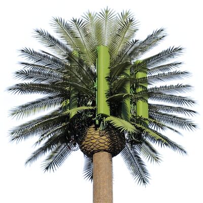 15 21 27M จุดชมวิว Bionic Tree เหล็กชุบสังกะสีพรางตัวกลางแจ้ง 5G 4G Wifi Communication Tower