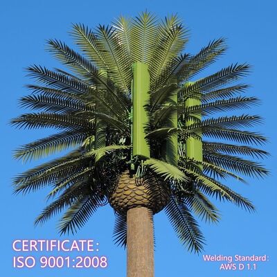 10 16 22M ย่านที่อยู่อาศัย Bionic Tree เหล็กชุบสังกะสีพรางตัวรองรับกลางแจ้ง 5G 4G Wifi Telecom Tower