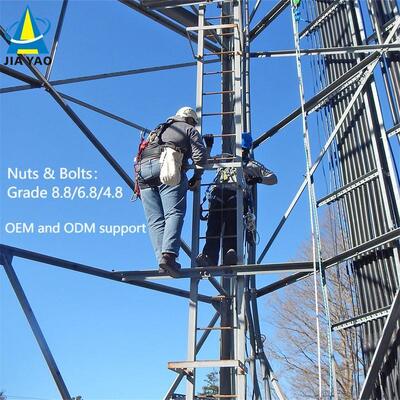 11 17 23 29M งานเบา 3 ขาเหล็กเชิงมุมชุบสังกะสีกลางแจ้ง 5G 4G ดาวเทียมเสาอากาศโทรคมนาคมโหลดต่ำทาวเวอร์