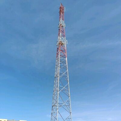 16 26 36M สัญญาณรวม 3 ขาเหล็กชุบสังกะสีท่อกลางแจ้ง 5G 4G วิทยุดาวเทียม Wifi Telecom Tower