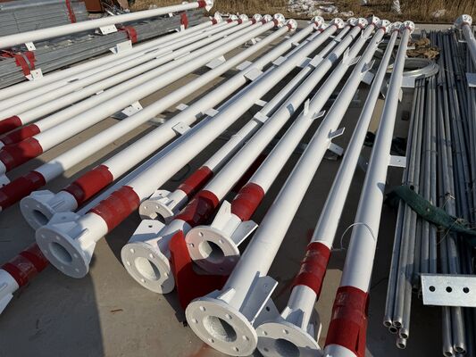 18 28 38M 3 ขา เหล็กอาบสังกะสี หอคอยสื่อสาร 5G 4G Wifi โทรทัศน์ ความถี่หลายแบบ ภายนอกอาคาร