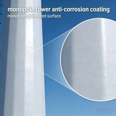 11 17 23M Space Efficient Monopole เหล็กชุบสังกะสีแบบท่อกลางแจ้ง 5G 4G Wifi Compact Communication Tower