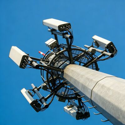 14 20 26M ขนาดกะทัดรัด Monopole เหล็กชุบสังกะสี Self Supporting Outdoor 5G 4G Satellite Small Area Telecom Tower