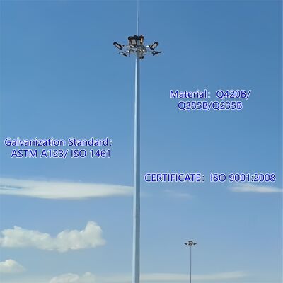 14 20 26M ขนาดกะทัดรัด Monopole เหล็กชุบสังกะสี Self Supporting Outdoor 5G 4G Satellite Small Area Telecom Tower
