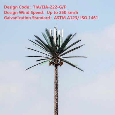 บิโอนิค ทาวเวอร์ไม้เทียมกับ ANSI TIA 222 G H F และ EN 1991 1 4 EN 1993 3 1 รหัสการออกแบบสําหรับโครงสร้างพื้นฐาน