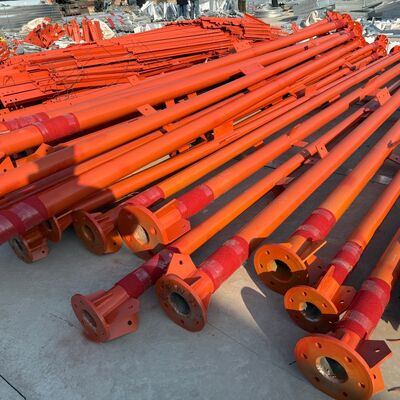 หอคอยเหล็กท่อ 3 ขาสำหรับงานหนัก 45M ที่มีแรงกระแทกสูงเหมาะสำหรับไมโครเวฟโทรคมนาคมและอาคารรักษาความปลอดภัย