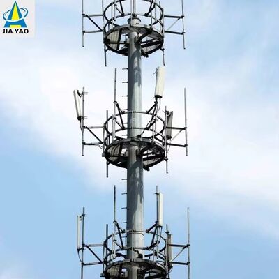 20M 30M IP68 ทนต่อการกัดกร่อนของ Monopole Tower ปิดผนึกสำหรับพื้นที่หมอกน้ำเค็มชายฝั่ง