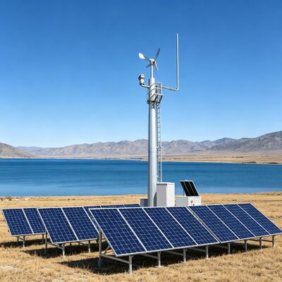 20M 30M Solar Panel Integrated Monopole Tower Energy Saving For Urban 5G Small Cell