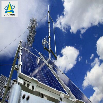 3 Leg Tubular Solar Powered Telecommunication Tower Off-Grid Hybrid Power For Remote Rural Area