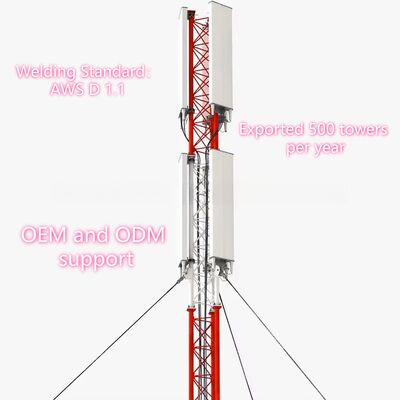 Wireless 5G Millimeter Wave Guyed Wire Tower Custom Design For Smart Telecom Deployment