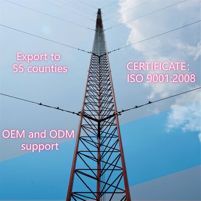 20M 30M Guyed Wire Tower Stable Structure For Urban Telecom Base Station
