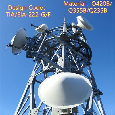การปรับใช้อย่างรวดเร็ว 45M หอคอย 4 ขาสำหรับโครงการขยายความครอบคลุม 5G
