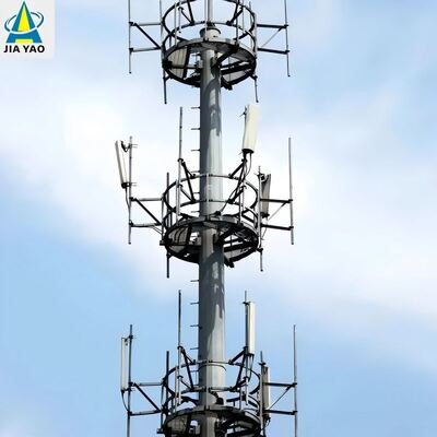 ทาวเวอร์ Monopole ออกแบบโมดูลาร์ 26M สำหรับการครอบคลุมพื้นที่ 5G ในพื้นที่หนาแน่นในเมือง