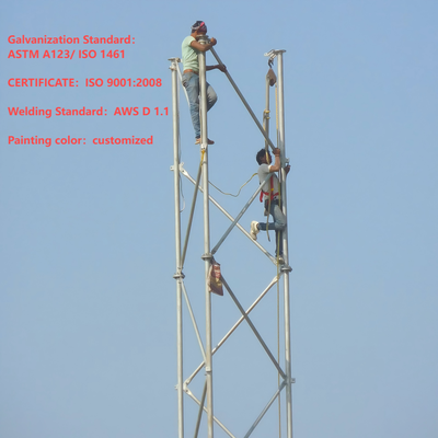 54M Wind Tunnel Tested 3 Tube Tower 150KPH For Coastal City 5G