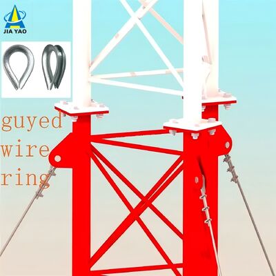28M Corrosion Resistant Guyed Tower Low Foundation Cost For Desert Region