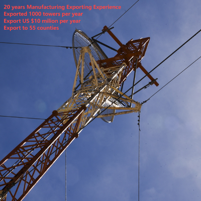 32M Wind Resistant Guyed Communication Tower For Island Telecom Coverage