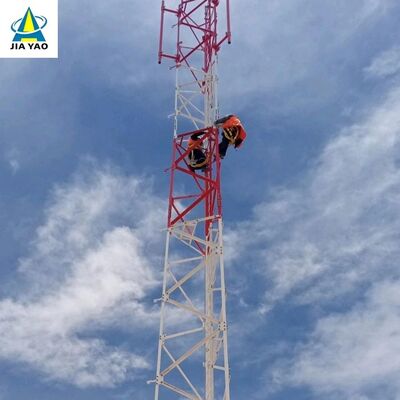 56M Light Weight 3 Legged Angle Steel Tower Low Freight For Remote Township Project