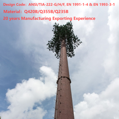 22 28 36 เมตรจุ่มร้อนชุบสังกะสีไบโอนิคทรีเทเลคอมทาวเวอร์พรางตัวสำหรับจุดชมวิวนักท่องเที่ยว