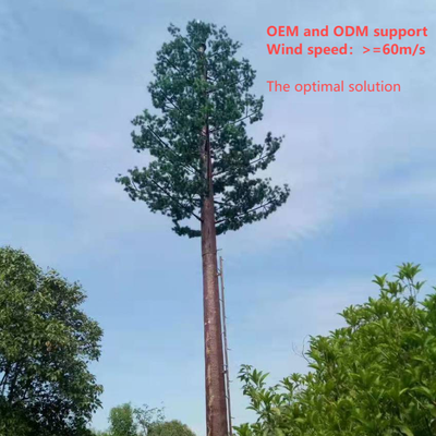 15 25 32Meter Custom Bionic Pine Tree Tower สำหรับ City Park 5G การครอบคลุมสัญญาณ