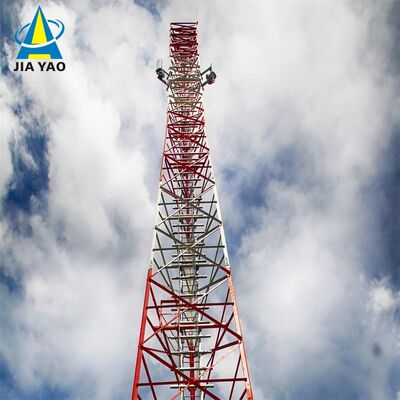 35 48 53M Q355 Steel 3 ขามุมเหล็กทาวเวอร์ต้นทุนรากฐานต่ำสำหรับความครอบคลุม 5G ของหมู่บ้าน