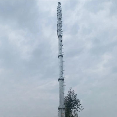 28 36 38 เมตรการกำหนดเส้นทางสายเคเบิลภายใน Monopole Tower สำหรับการครอบคลุม 5G ทางยกระดับคนเดินเท้า