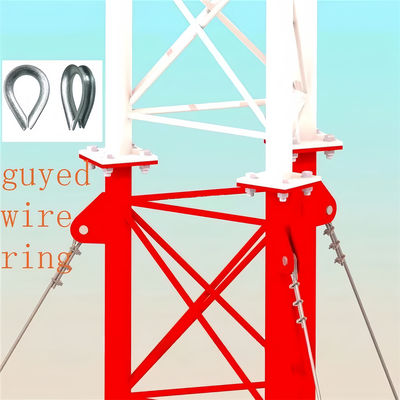 35M Q355 Steel Guyed Tower Light Foundation สำหรับการครอบคลุมพื้นที่กว้างของทุ่งหญ้า