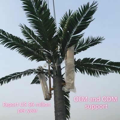 หอสื่อสารลายพรางต้นสนไบโอนิคเป็นมิตรกับสิ่งแวดล้อม 35M พื้นที่สวยงามสัญญาณครอบคลุมอายุการใช้งาน 30 ปีโครงสร้างเหล็กชุบสังกะสีแบบจุ่มร้อน