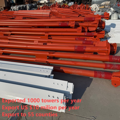 High-Precision 3 Legged Tubular Steel Lattice Tower for 4G 5G Base Station 20m 30m 45m 60m Hot DIP Galvanized Wind Resistant Telecom Mast