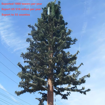 15m 25m 32m Artificial Pine Tree Camouflaged Monopole Bionic Antenna Telecom Tower for Environmental Landscape Communication Site