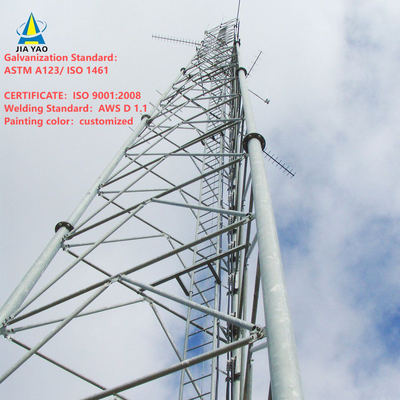 Galvanized 3 Legged Tubular Steel Communication Tower for WiFi BTS Television and 5G Antenna Signal Transmission
