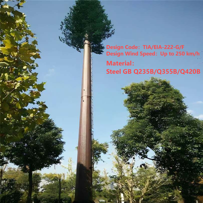 5 10 15 20 25 30 35 40 45 50 55 60 M เมตรวิทยุไมโครเวฟเสาอากาศเสาโทรคมนาคมปลอมตัวโทรศัพท์มือถือ Towers Bionic Tree Tower